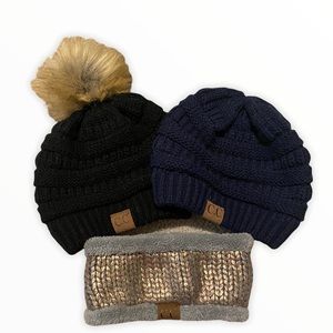 C.C Beanies and reversible headband